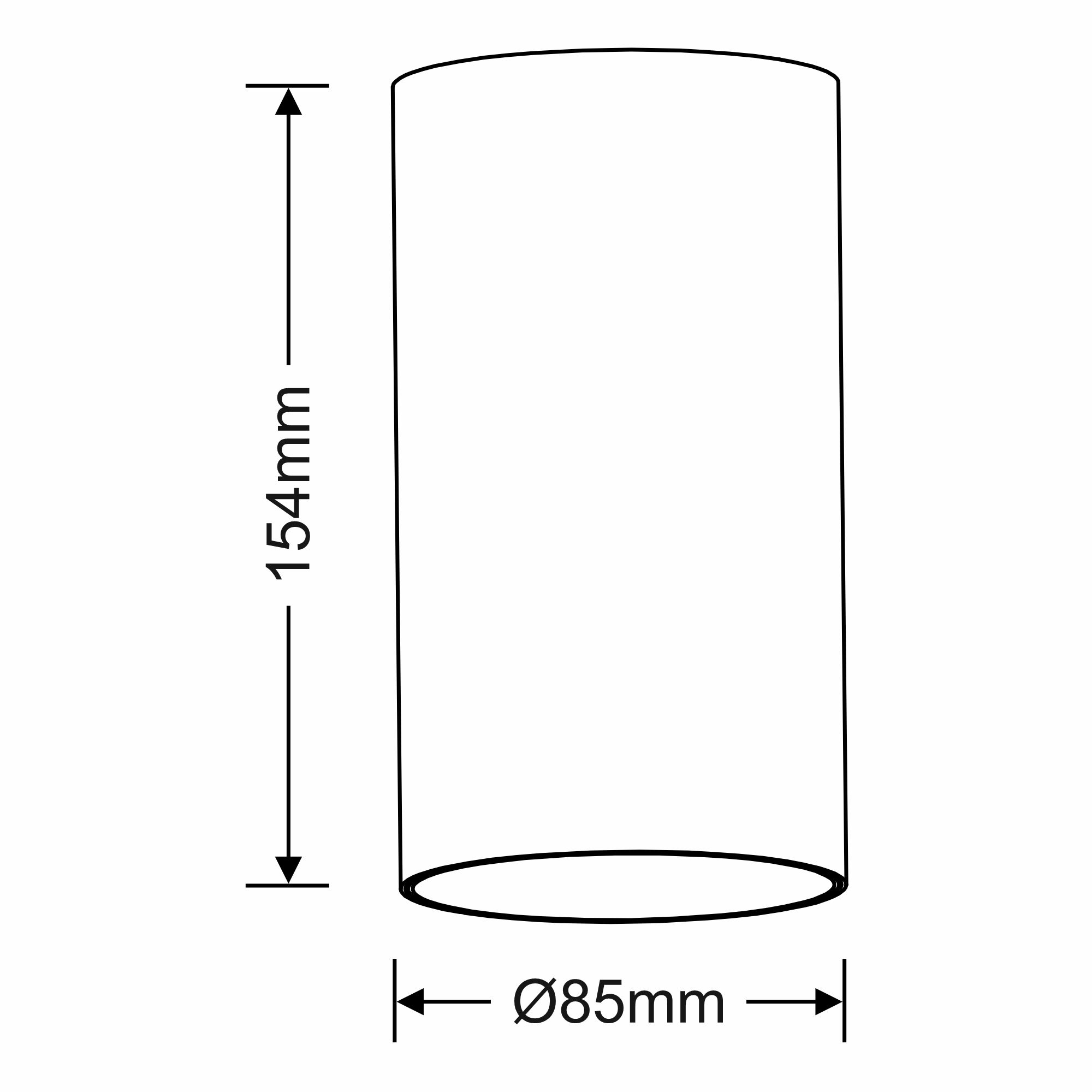 DL300130  Eos 20, 20W White & Black Surface LED Spotlight 1480lm 10° 2700K IP20